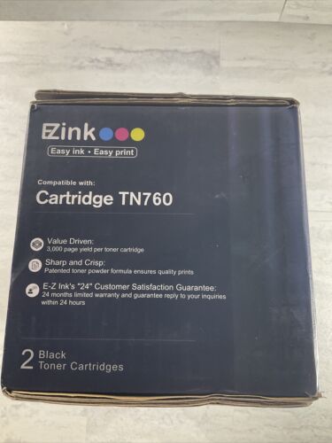 E-Z Ink TM Compatible Toner Cartridge Replacement for TN760 2 pack (6922744823991)